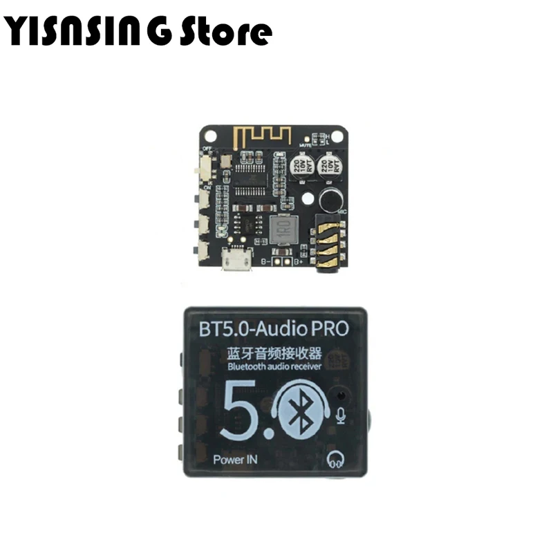 Mini Bluetooth 5.0 Decoder Board Audio Receiver BT5.0 PRO MP3 Lossless Player Wireless Stereo Music Amplifier Module With Case