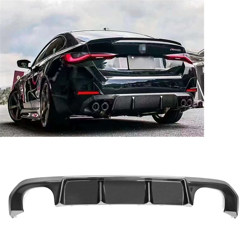 

3D style For 4 Series G26 4-Door 2021 2022 2023 Carbon Fiber Rear Bumper Diffuser Lips G26 Diffuser