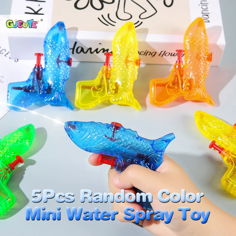 

5Pcs Little Fish Water Spray Toy Swimming Pool Beach Battle Water Games Bathroom Splashing Toy Summer Outdoor Water Spray Toy