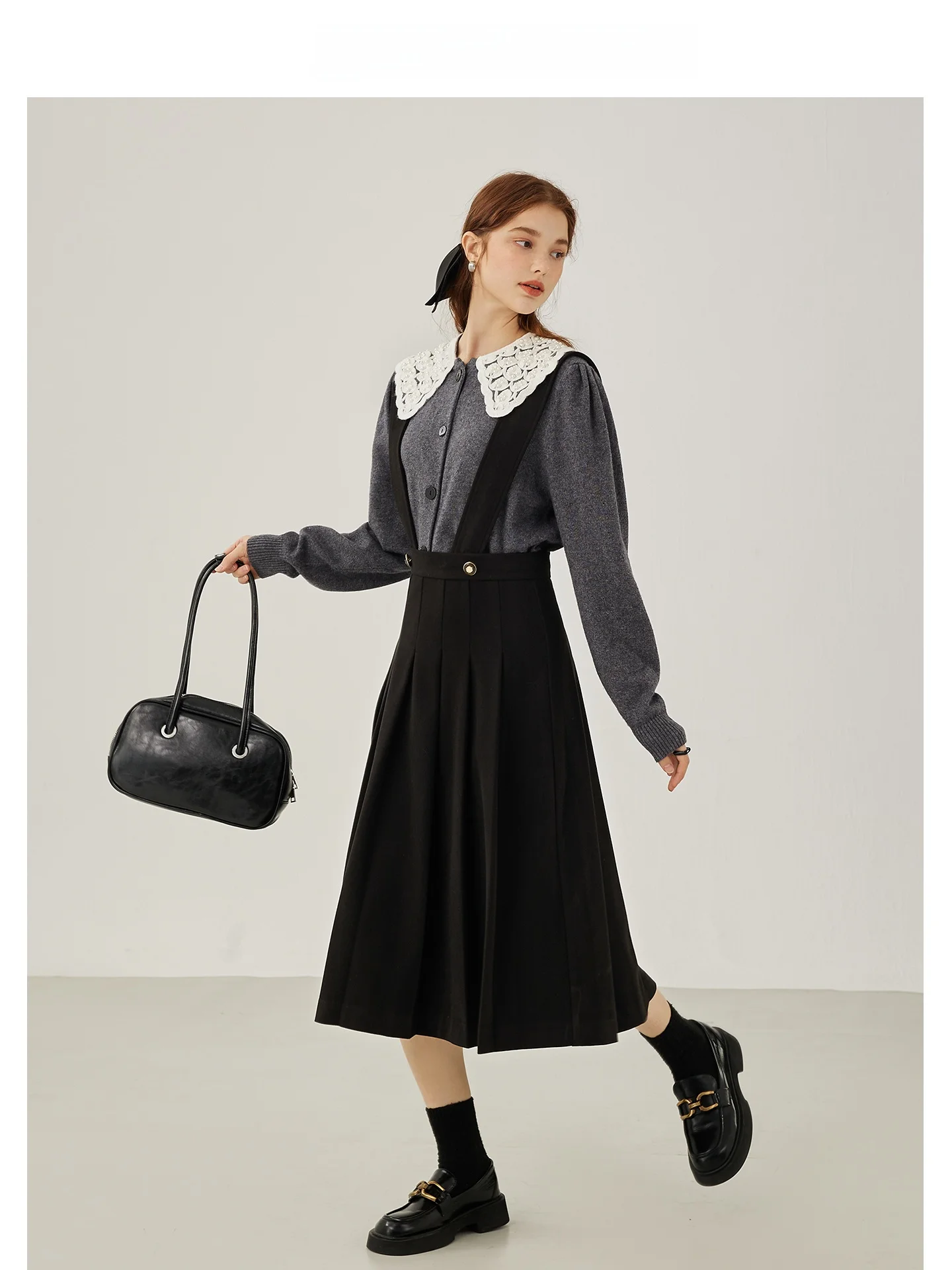 

Женская юбка-миди с высокой талией и поясом SRK Bla, осенне-зимняя новинка, дизайнерская модель, для офиса, А-силуэт