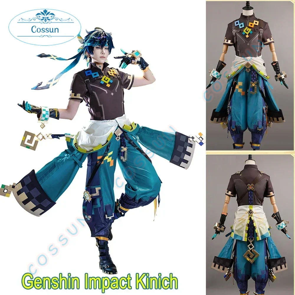 

Genshin Impact Kinich Косплей Костюм Turnfire Hunt Униформа Серьги Повязка Для Волос Наклейка Huitztlan Natlan Хэллоуин Вечеринка Женщины