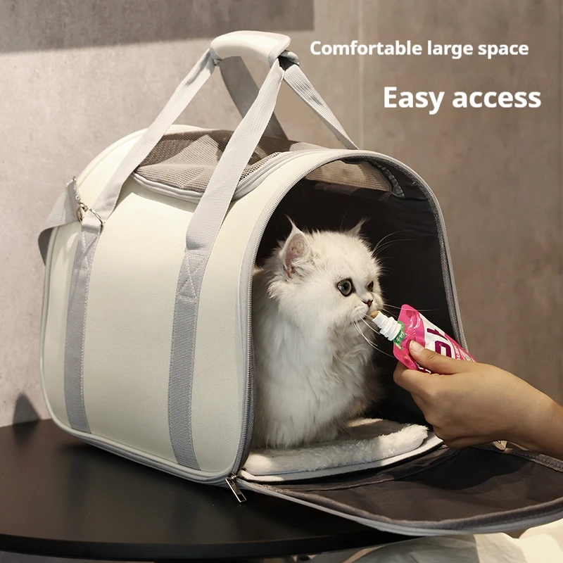 Cat Bag Outdoor Portable Bag Handheld Large Capacity Spayed/Neutered Pet Cat Breathable Car Dog Outside Strap Bag