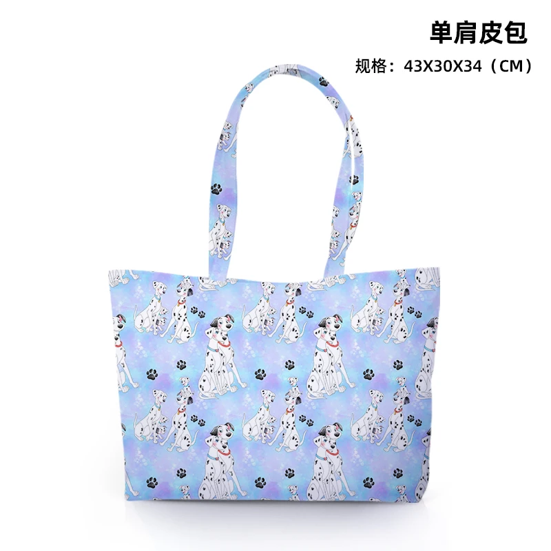 Disney 101 Dalmatians P6629 Anime Shoulder Bags Customized PU Cartoon Shopping Bag Casual Tote Storage Handbag Gift