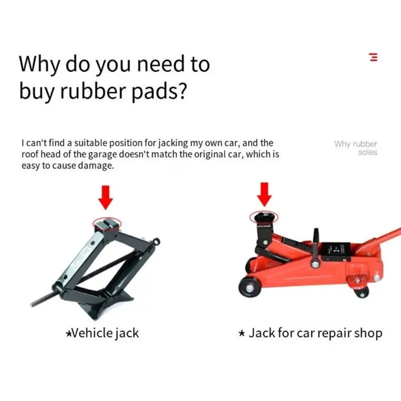 31BC 4 قطعة سيارة المطاط رافعة رافعة وسادة مكافحة زلة المتداول جاك الحرس وسادة محول أداة الهيكل مع حالة التخزين ل Y #4