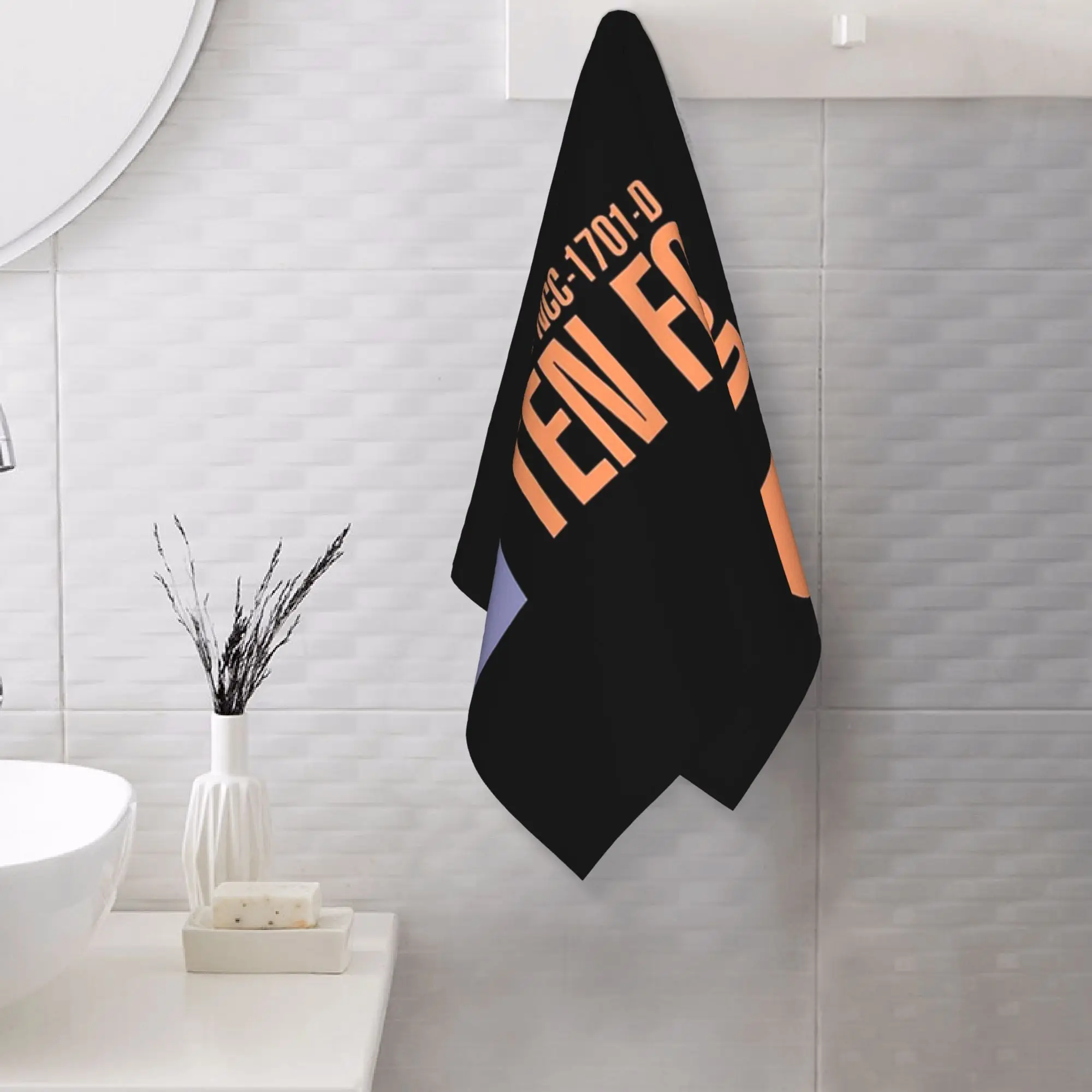 Custom Ten Forward Bar Crew NCC 1701-D Soft Face Towel Quick Dry Pool Bath Cotton Towels Absorbent
