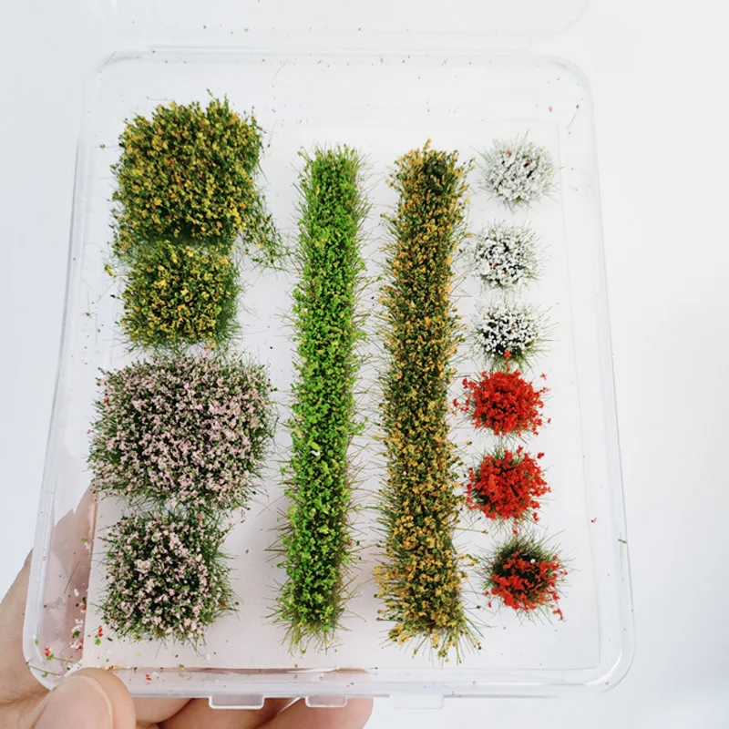 

Various Shapes Miniature Flower Grass Model Kits Diy Railway Sand Table Building Garden Scene Layout Materials Diorama Accessory