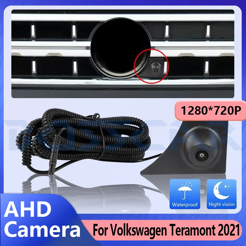 

Автомобильная камера переднего вида для Volkswagen Teramont 2021 AHD 150 ° Линза «рыбий глаз» Водонепроницаемая 1080P Цветной мониторинг парковки ночного видения