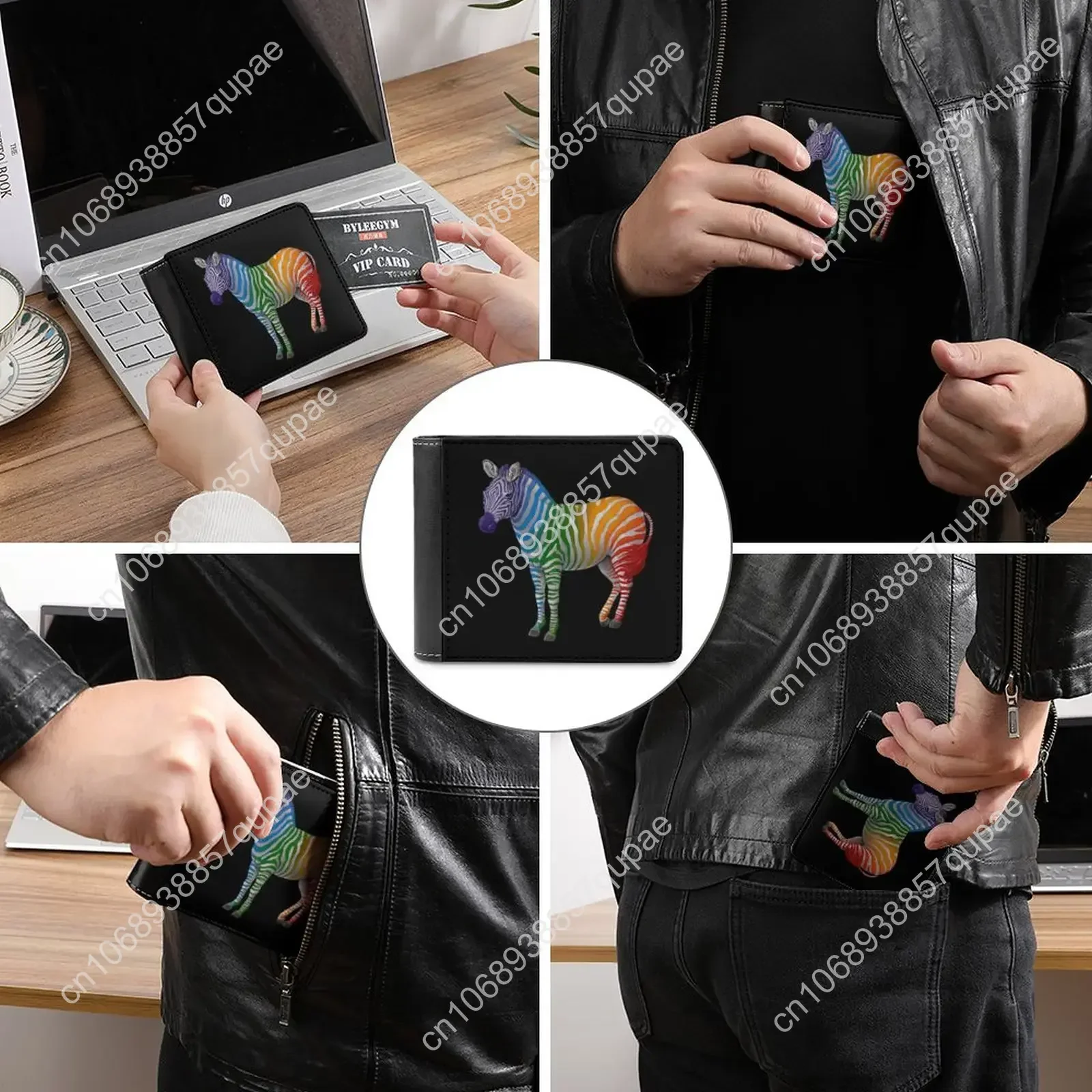 Zebra Stripes Smith Paul Fashion Designer Pattern Leather Men's Wallets Hot Selling New Men's Wallet Trend Card Pack Purse Cone