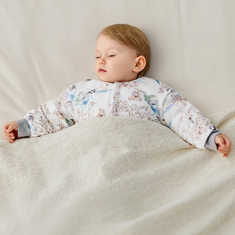 

OUYUN детский теплый жилет для сна, весенне-осенний детский теплый защитный жилет с бамбуковой хлопковой подкладкой