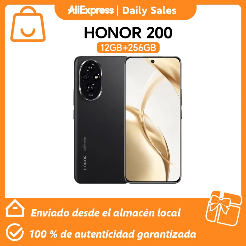 HONOR 200, 12 Go + 256 Go, version mondiale, smartphone 5G, Snapdragon 7 Gen 3, Android 14, écran AMOLED 6,7 pouces, batterie 5200 mAh