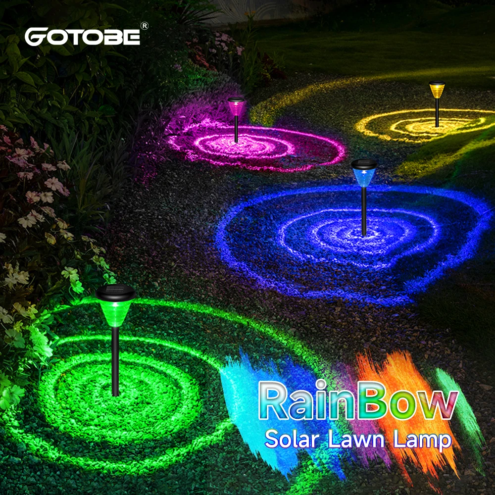 

RGB Color Changing Solar Led Lights Outdoor Light Control Waterproof Courtyard Pathway Garden Decoration Lawn Landscape Lamp