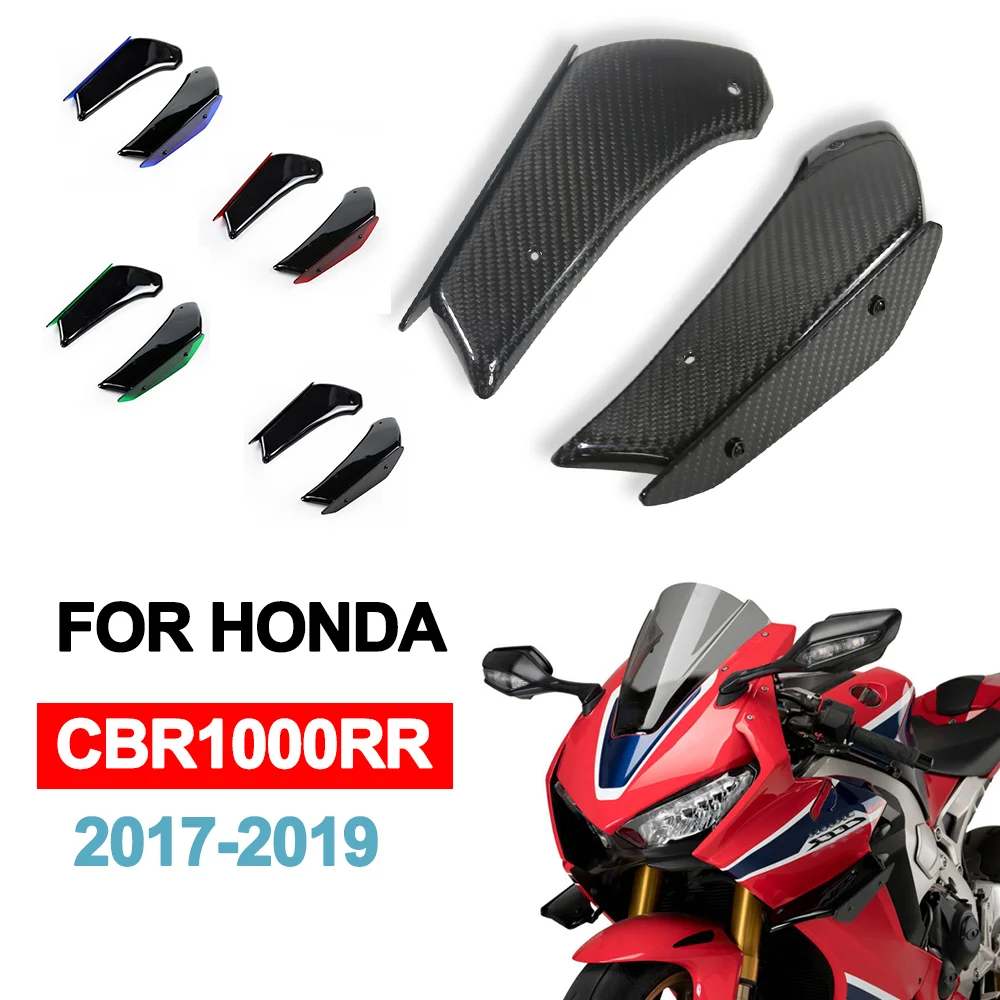 FOR HONDA CBR1000RR CBR 1000RR 2017-2019 Motorcycle Modified Aerodynamic Front Fixed Winglets Side Wind Wing Downforce Spoiler