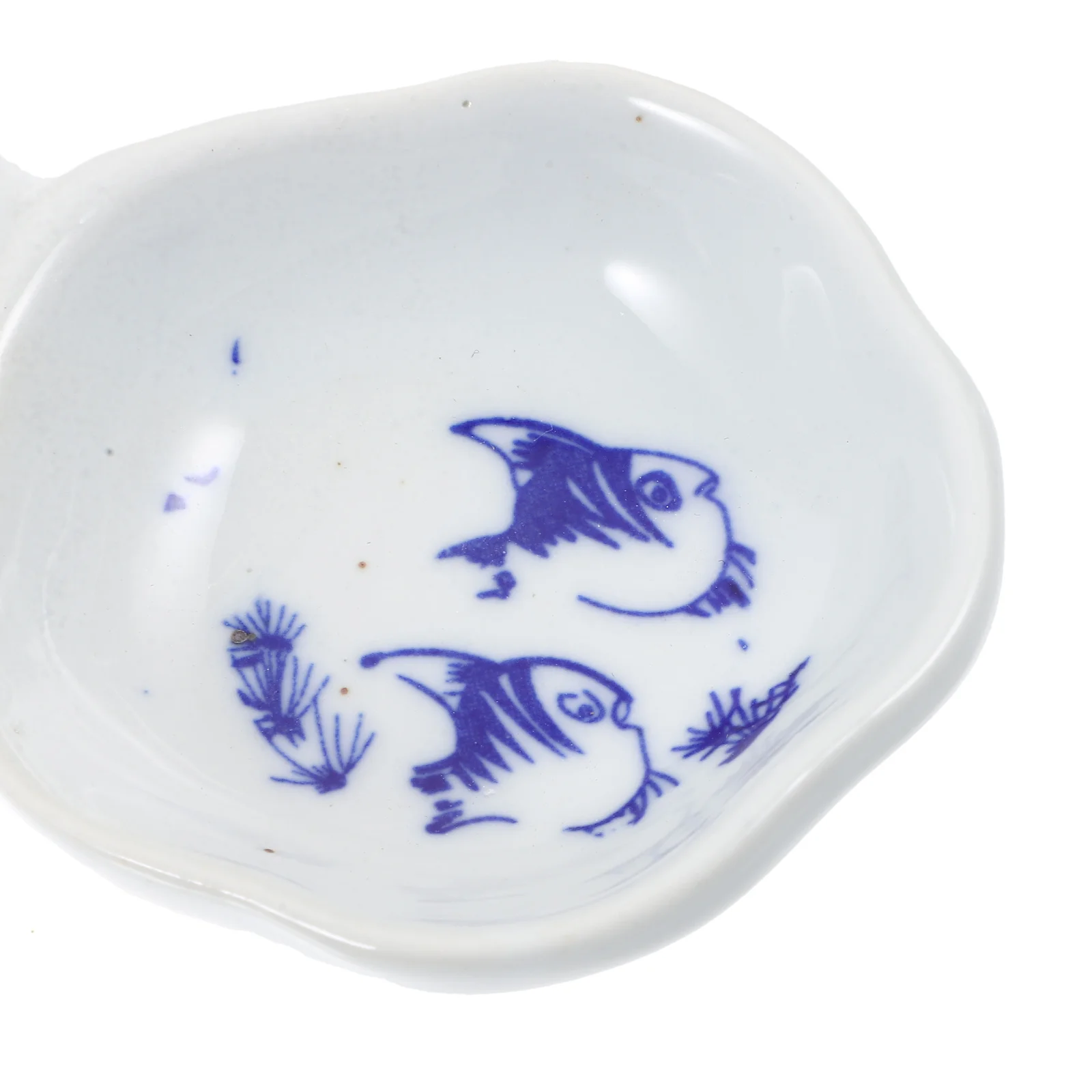 

2Pcs Chinese Calligraphy Ink Plate Ceramic Water Ink Container for Painting Writing Tools Retro Style Desktop Accessory Decor