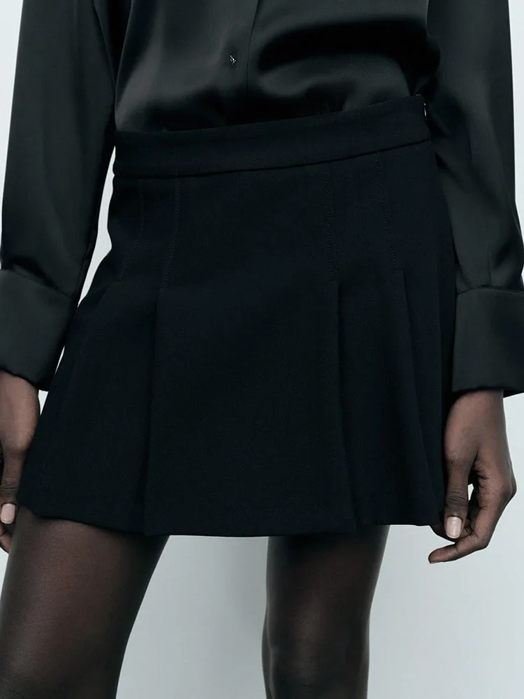 New Summer Women's Casual Skirt Pants with Pleats Decoration Slimming Simple Versatile Commute Sle Other Material 00%