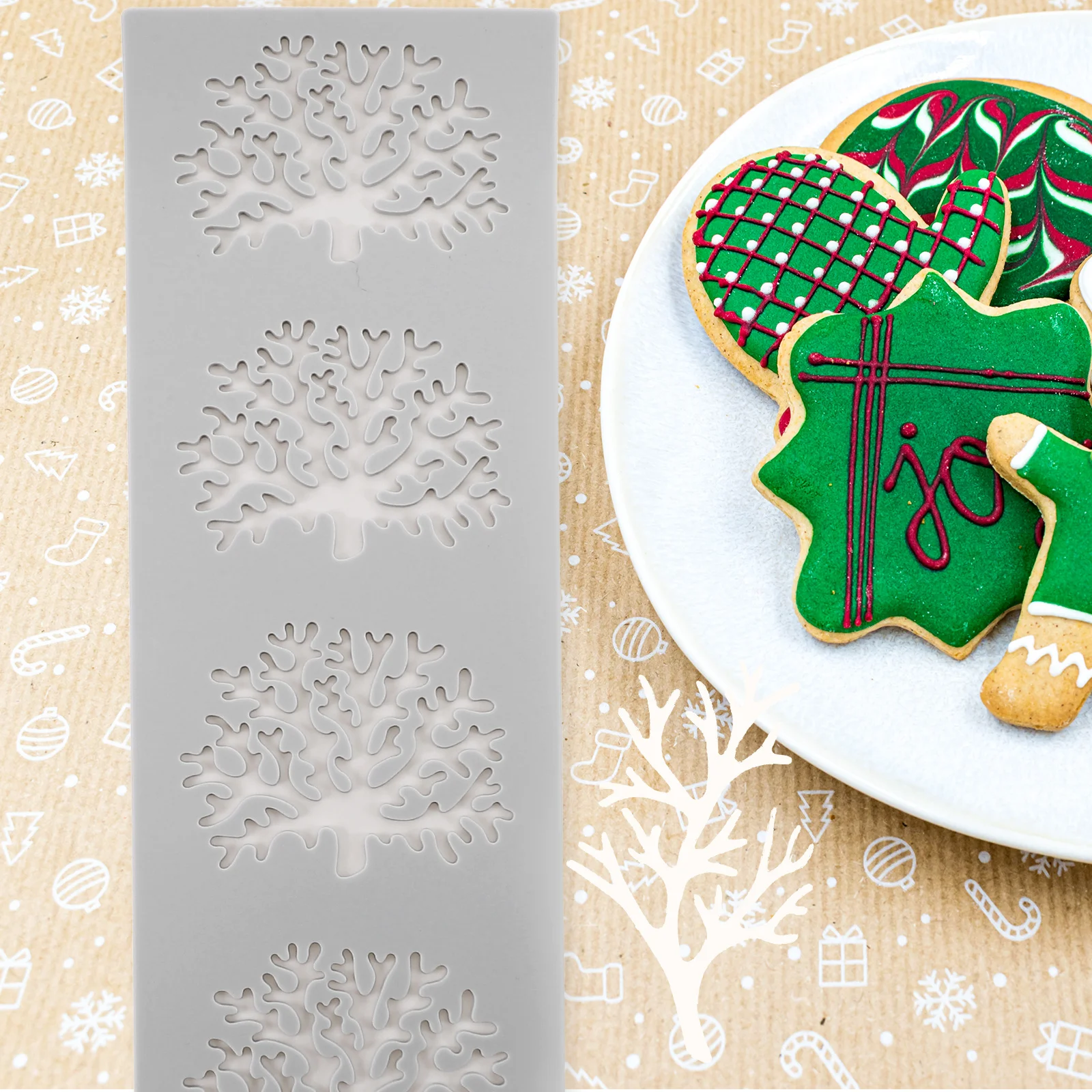 

Font Sugar Decorative Mold Leaf Fondant Decoration Cake Shape Making Molding Mould Halloween Chocolate Silicone