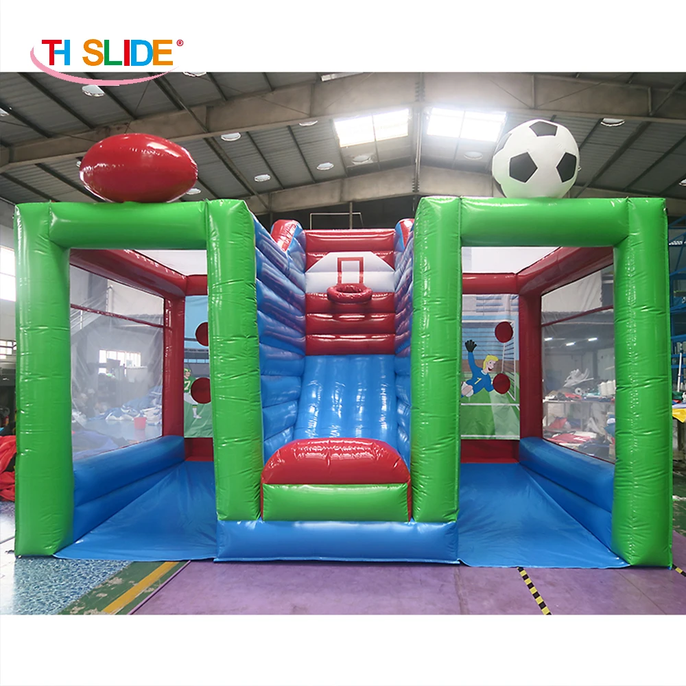 

5x3x3mH giant party rental 3 in1 basketball/rugby/soccer/football inflatable carnival games combos