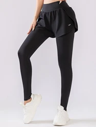 Yoga pants women's high-waisted hip lift autumn and winter vacation two pieces of fitness running training sports set profession