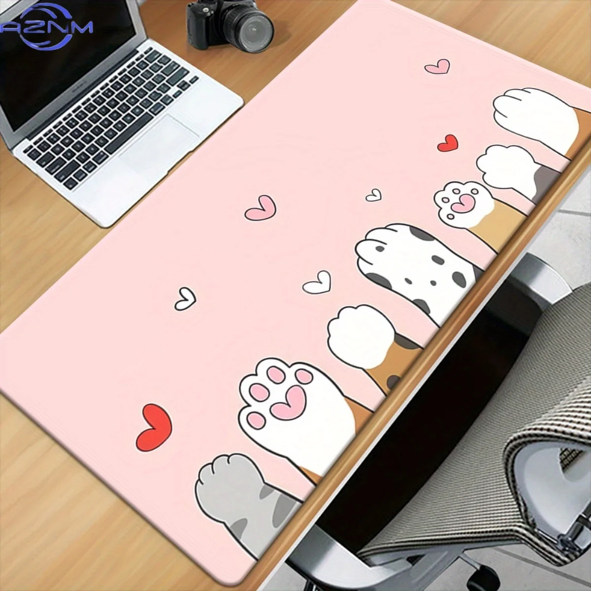 1pc Cat Paw Pattern Printed Pad for Desk, Multi Functional XXL Mousepad, Keyboard Gaming Mouse Mats, Office Computer PC Gamer De