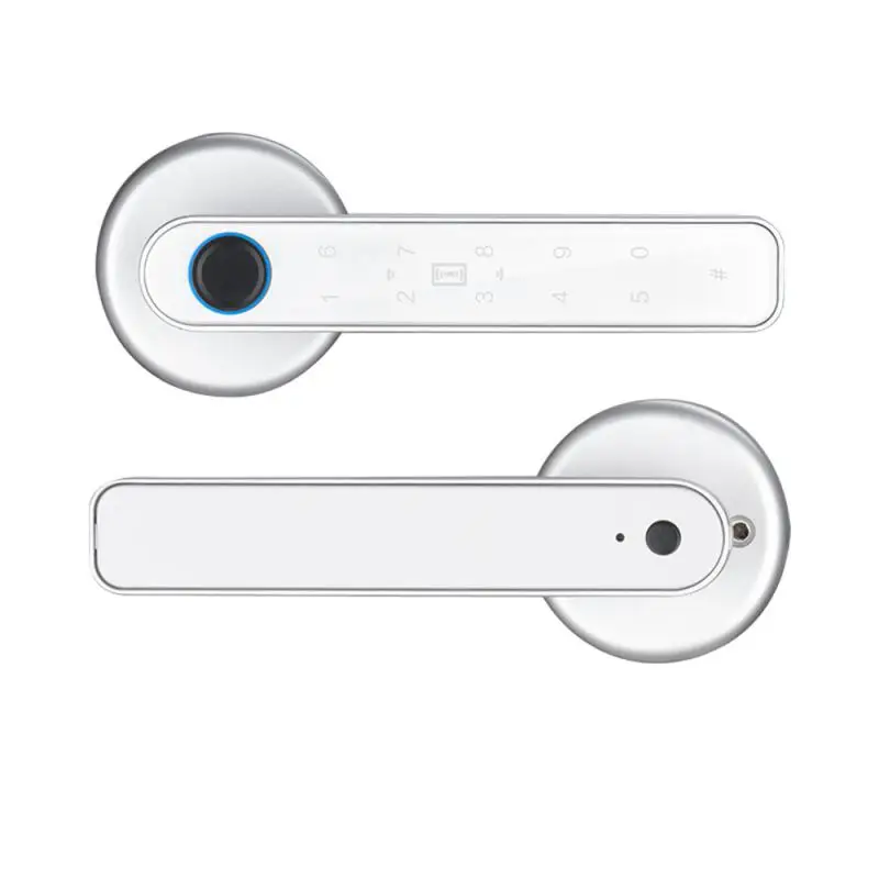 

bluetooth-compatible Electronic Door Lock USB Charging Door Knobs Lock with 2 Keys Lever Handle Lock Keyless Entry for Apartment