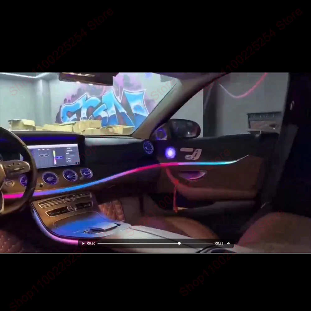 Symphony LED Ambient Light For Mercedes-Benz E-Class 2009-2024 W212 W213 Turbo Air Outlet 4D Tweeter Speaker Atmosphere Lamp
