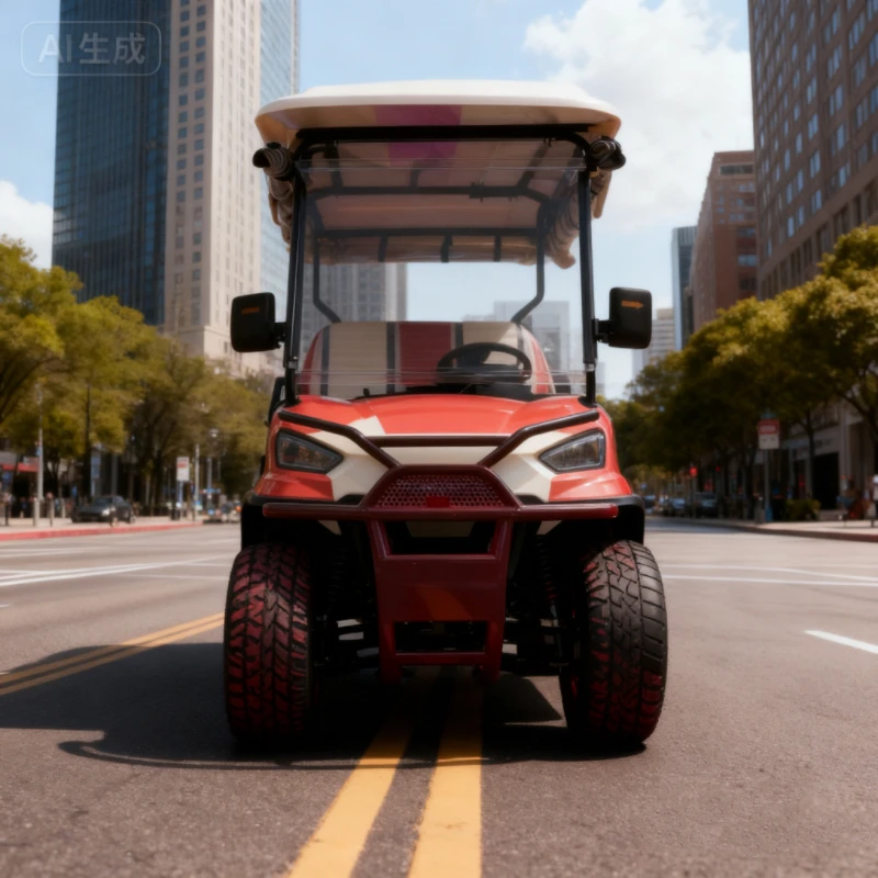 عربة جولف كهربائية صديقة للبيئة بمقعدين 2/4/6/8، محرك واحد 48 فولت 5000 وات، عربة جولف كهربائية هادئة