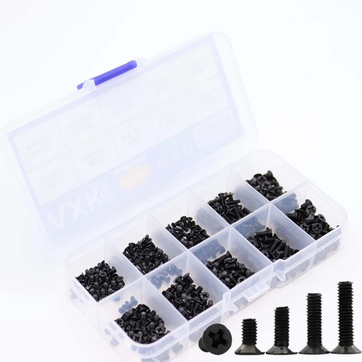 AXK 250Pcs/500Pcs M2 M2.5 M3 KM Screw Flat Head Phillips Screws  Laptop Notebook Screws Set Kit for computer small screw - Image 3