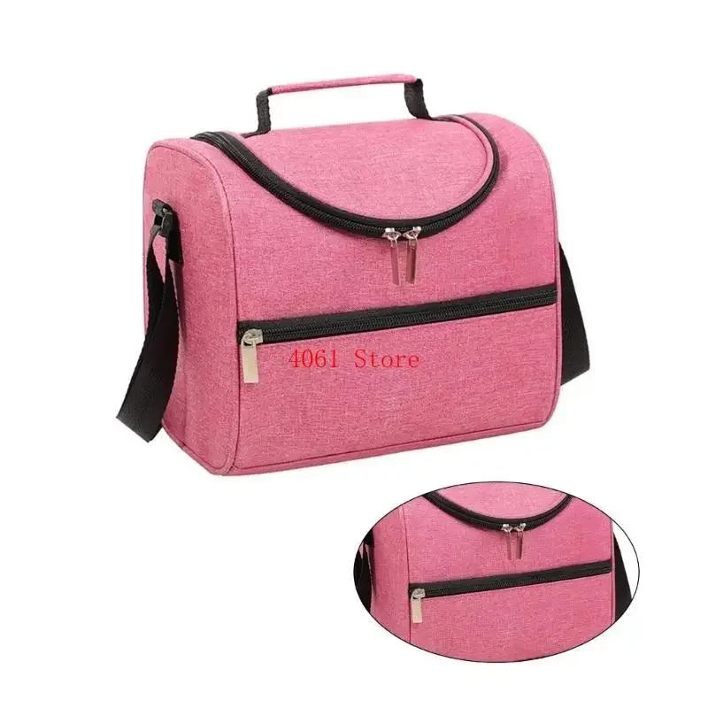 Practical Portable Insulated Lunch Bag Handbag Zipper for Office Work School