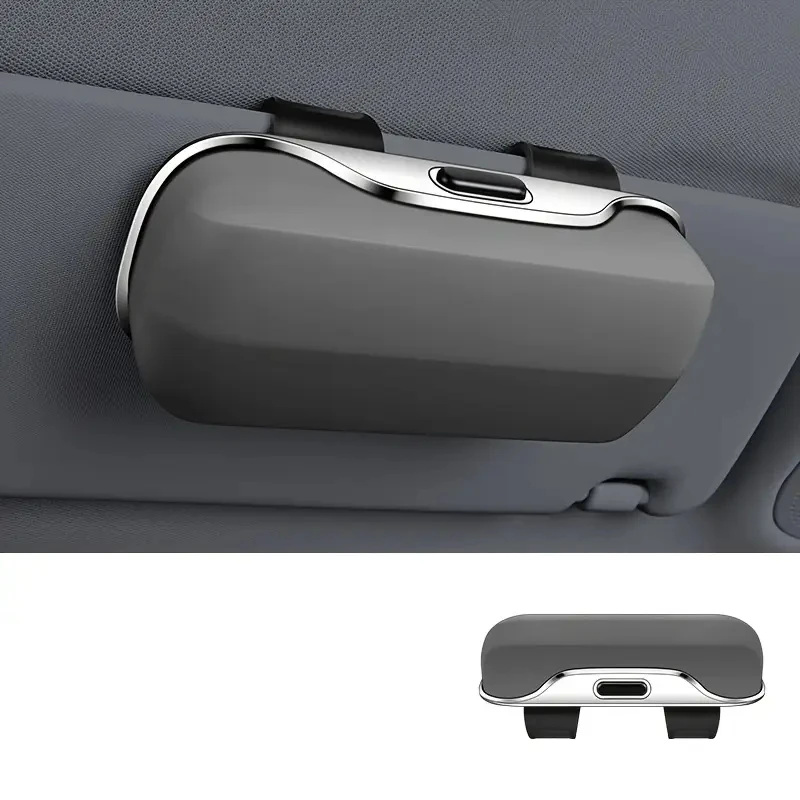 Auto Brillen Box Tragbare Auto Sonnenbrille Halter Im Auto Fahren Gläser Halter Brillen Fall Sonnenblende Auto Linsen Halter – Detail 12