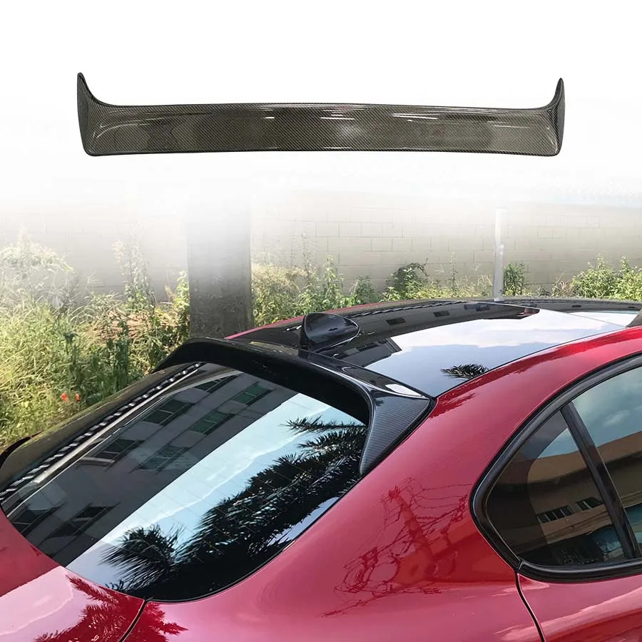 Aggressive Style Carbon Fiber Roof Rear Spoiler For Alfa Romeo Giulia Trunk Lid Tail Wing Car External Accessories Body Kit