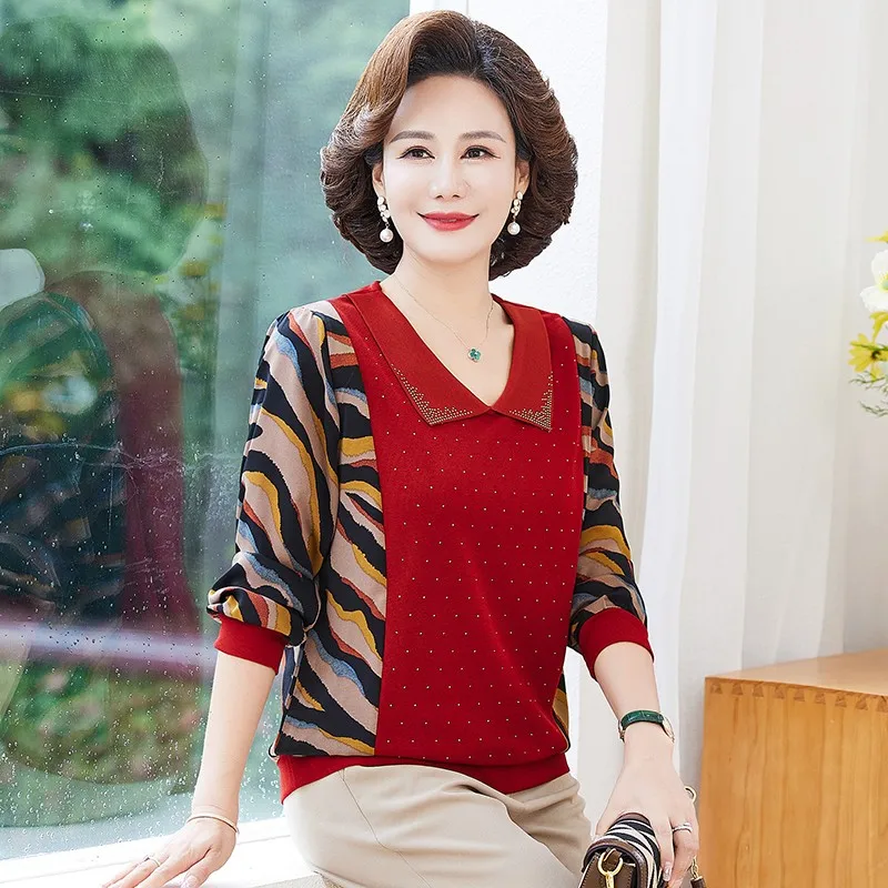 Women's Loose Button Shirt Long  Sleeve Pullover Tops Elegant Street Casual Blouses, Office Fashion, Elegant Women's Cheongsam