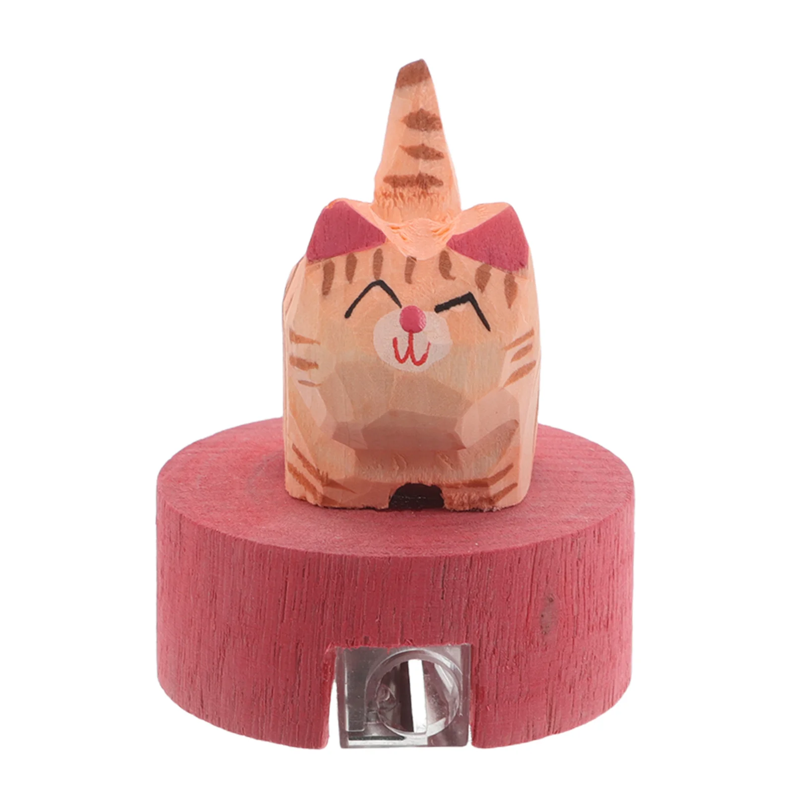 

Cute Cat Pencil Sharpener Manual Portable Wooden Handheld Cartoon School Supplies Adorable Kawaii Stationery Desk Essentials