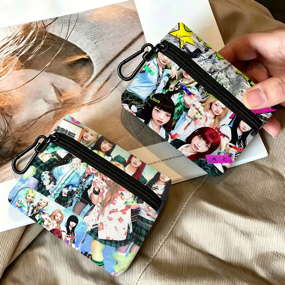 Girl group U-Unchild Oxford Fabric Mini Coin Wallet Smooth Zipper Hanging Design Multi-use Small Storage Bag For Travel