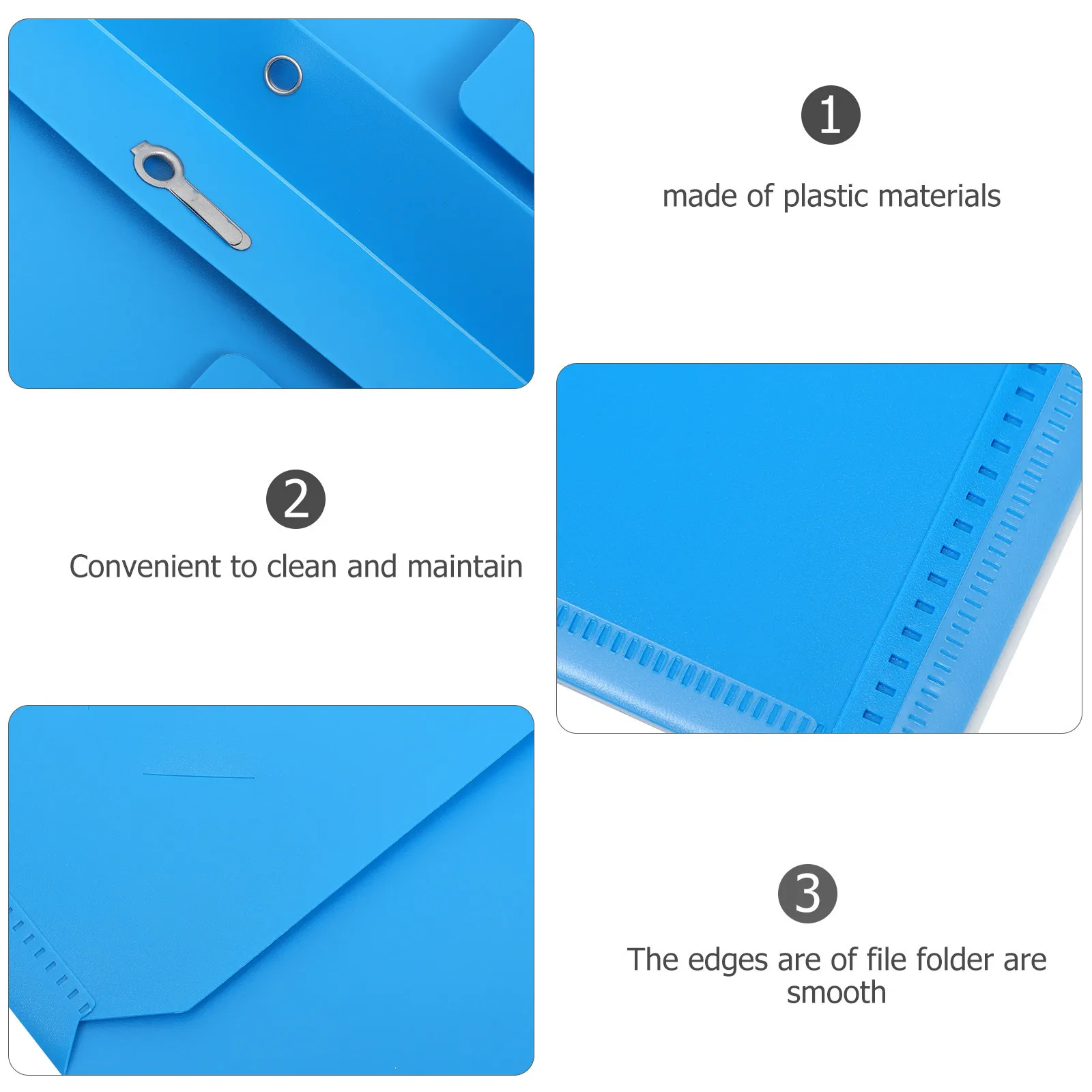 

6Pcs Office File Folders 2-Pocket Colored Plastic Document Organizer Heavy Duty Paper Folder Test Papers Portable