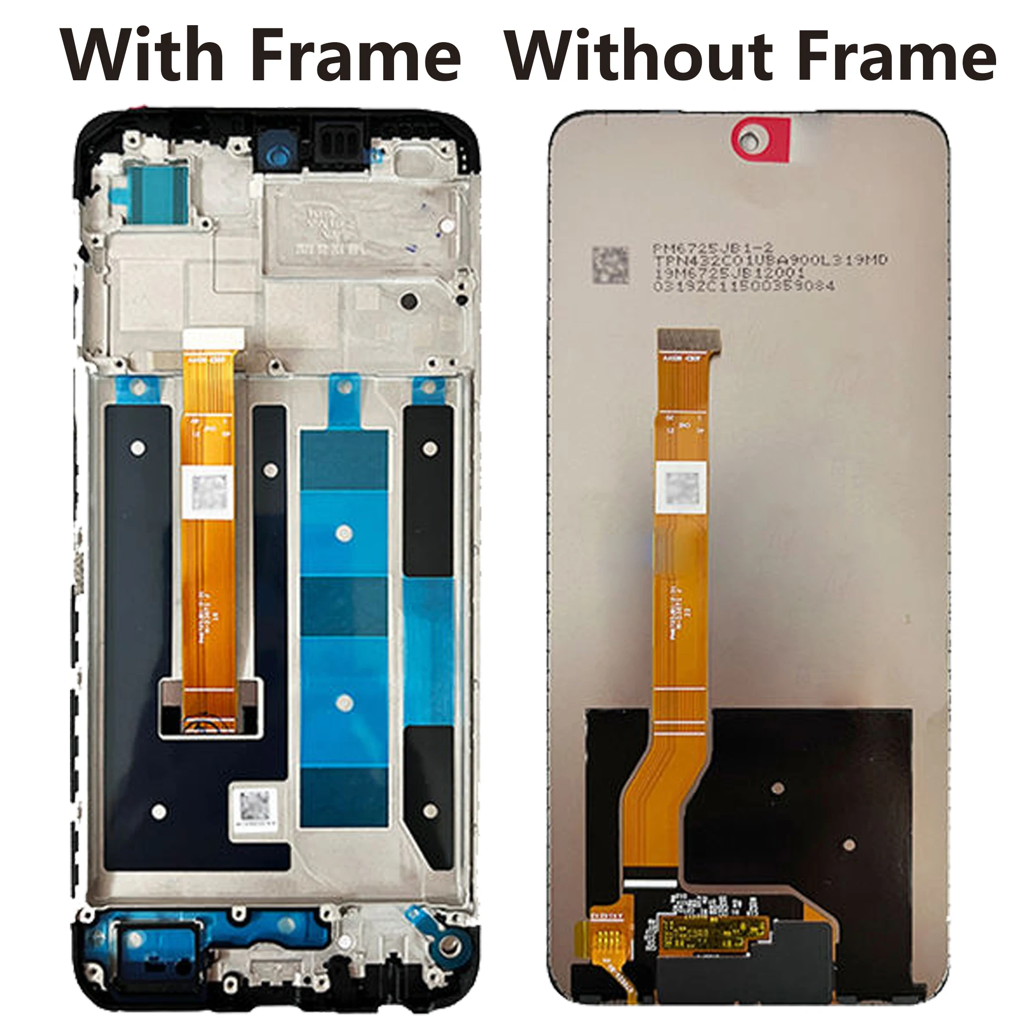 Original LCD For OPPO Realme C55 Full With Frame RMX3710 Display Touch Screen Digitizer Assembly Replacement Repair Parts