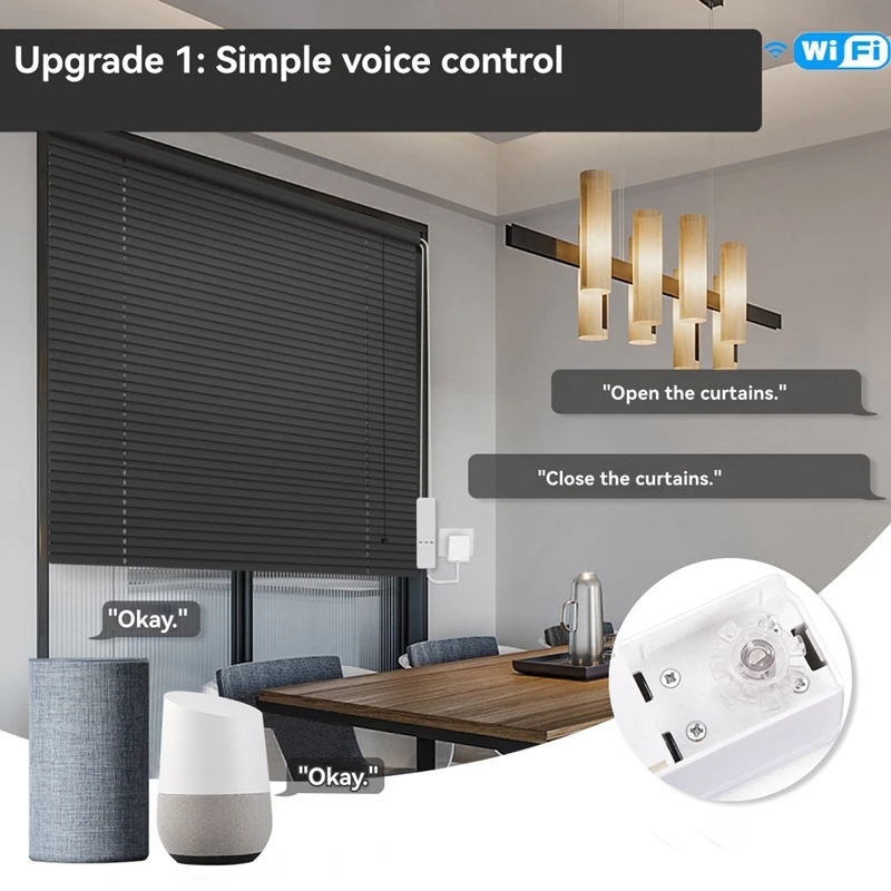 Motor inteligente Tuya Wifi para persianas enrollables, unidad de persiana de cadena eléctrica, Kit remoto RF, aplicación inteligente a través de enchufe Alexa/Google US