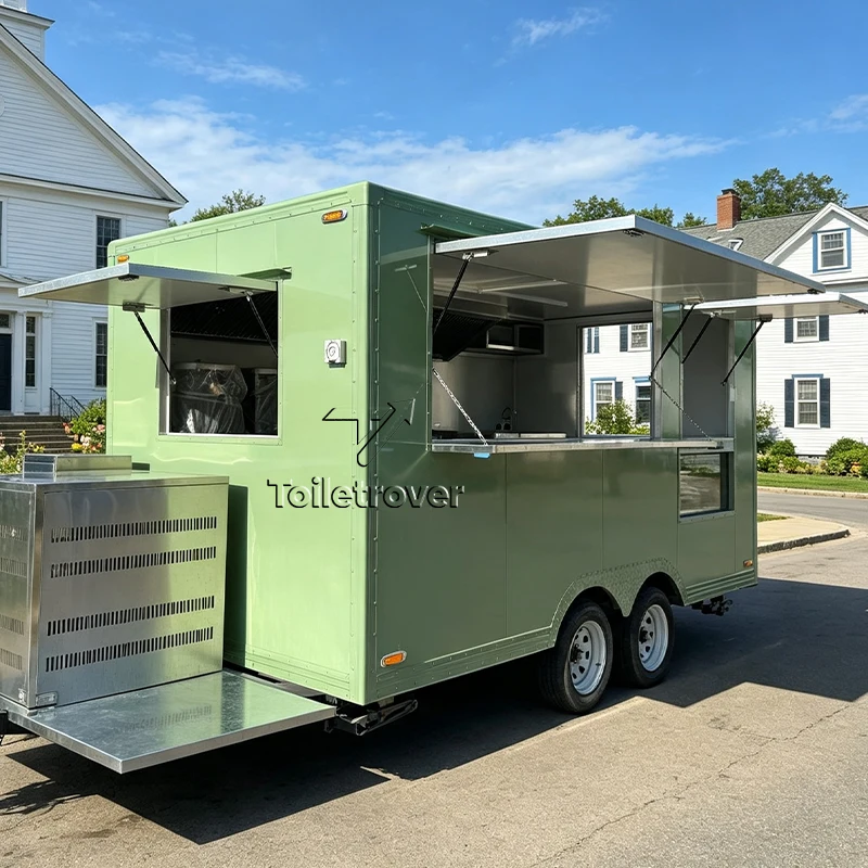 Fully Equipped Food Trailer Outdoor Mobile Ice Cream Coffee Carts Food Trailers Custom Food Truck for Kitchen