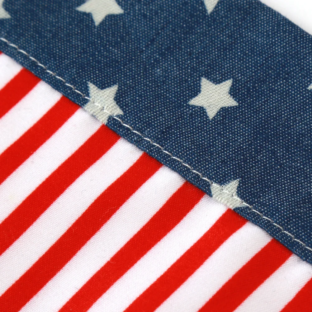 

American Flag Pattern Triangle Dog Collar Scarf Puppy Dress Up Soft Cotton Saliva Towel Small Size S High Quality Comfortable