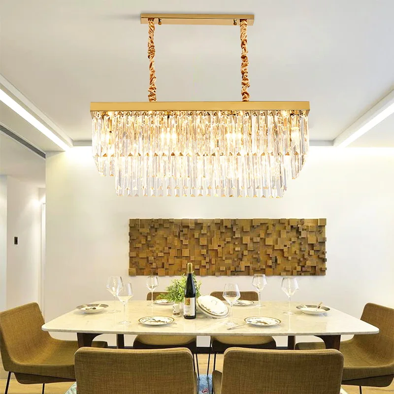 Imagem -04 - Led Crystal Chandelier Light Pendurado Lâmpada para Quarto Pingente para Hotel Showroom Sala de Jantar Restaurante k9 Luxo Moderno