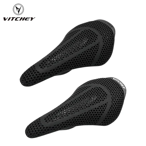 Imagen 1 del producto Vitchey-sillín de bicicleta ultraligero con estampado 3D de fibra de carbono, asiento de bicicleta de montaña hueco y transpirable de 200g, piezas de bicicleta para hombres y mujeres