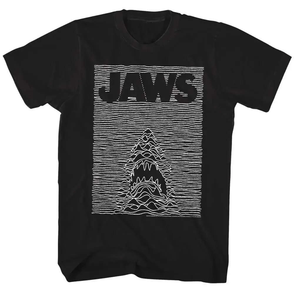 Jaws Shark Joy Division Men's T Shirt Movie Poster Parody Artistic Surfing TeeHigh quality