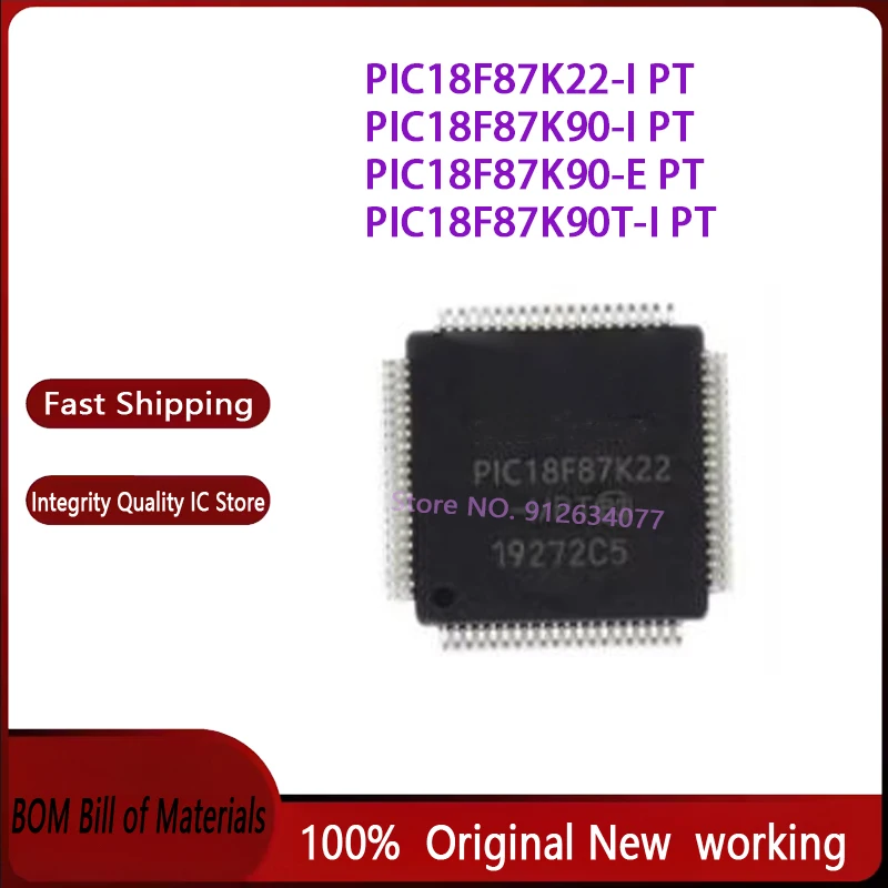 PIC18F87K22-I/PT PIC18F87K90T-I PIC18F87K90-I PIC18F87K90-E PIC18F87K22 PIC18F87K90T PIC18F87K90 PIC18F87K PIC18F87 PIC18F87 PIC18F PIC18F
