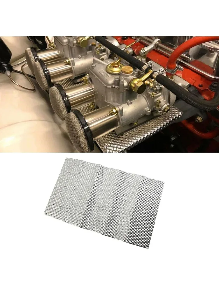 1 Stück Geprägter Aluminium-Hitzeschutz 300mm X 500mm Turbo-Krümmer Auspuff Elektrischer Motorrad-Auspuff Hitzeschutz