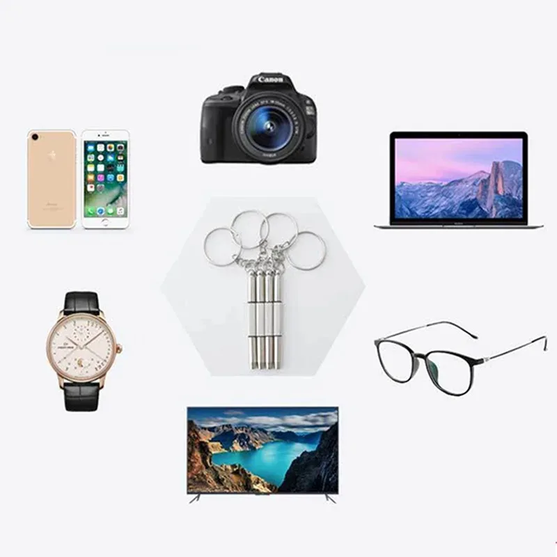 

Precision Steel Eyeglass Screwdriver Watch Repair Kit with Keychain Portable Hand Tools for Screwdrivers