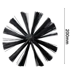 Chimney Brush 200mm Nylon Brush Head Dryer Vent Cleaning Brush Chimney Lint Remover Bristle Head Fireplace Inner Wall Cleaning