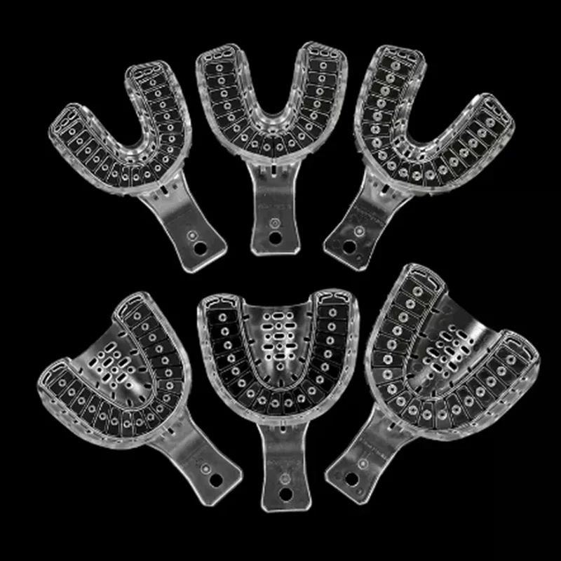 

6 шт./компл., пластиковый лоток для оттисков зубных имплантатов, съемный S/M/L, высокотемпературный пластиковый держатель для зубов, лотки для стоматолога