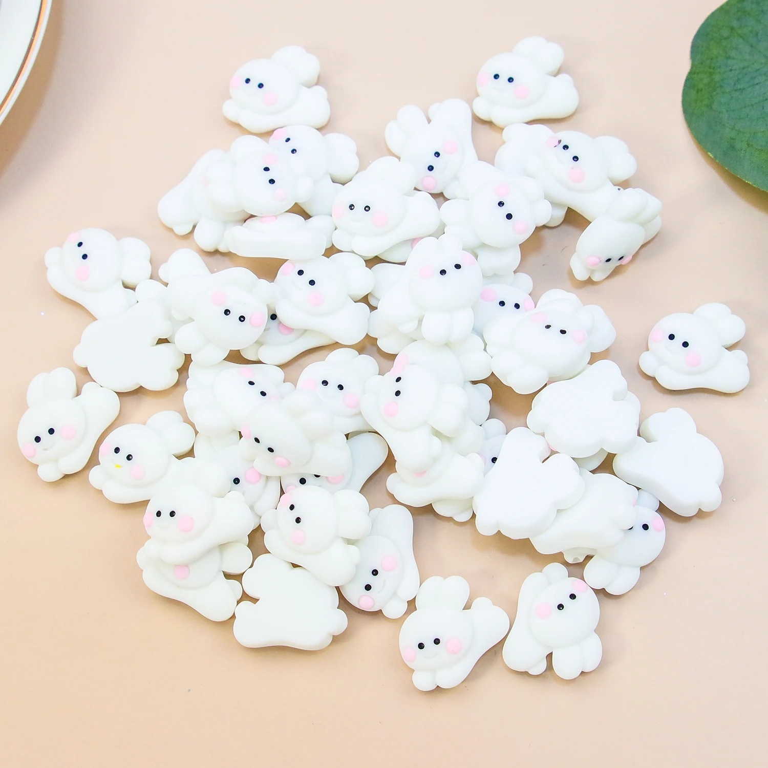 

50/100pcs Cute Resin Little Rabbit Accessories Hair ornaments Clothing Handicrafts DIY Decor Accessories