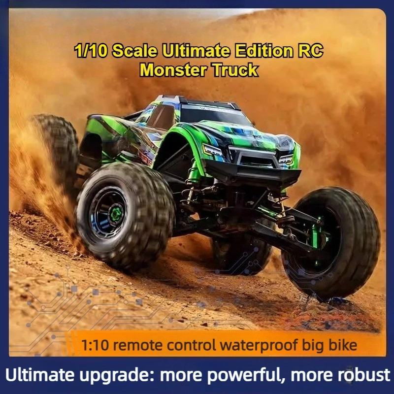 1/10 RC Monster Truck 4WD 2.4G Waterproof Brushless Motor High Torque Servo Off Road Remote Control High Speed Electric Toy Car