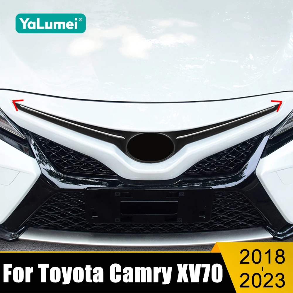 

For Toyota Camry XV70 SE XSE 2018 2019 2020 2021 2022 2023 Stainless Car Grille Front Bumper Trim Cover Body Exterior Strips