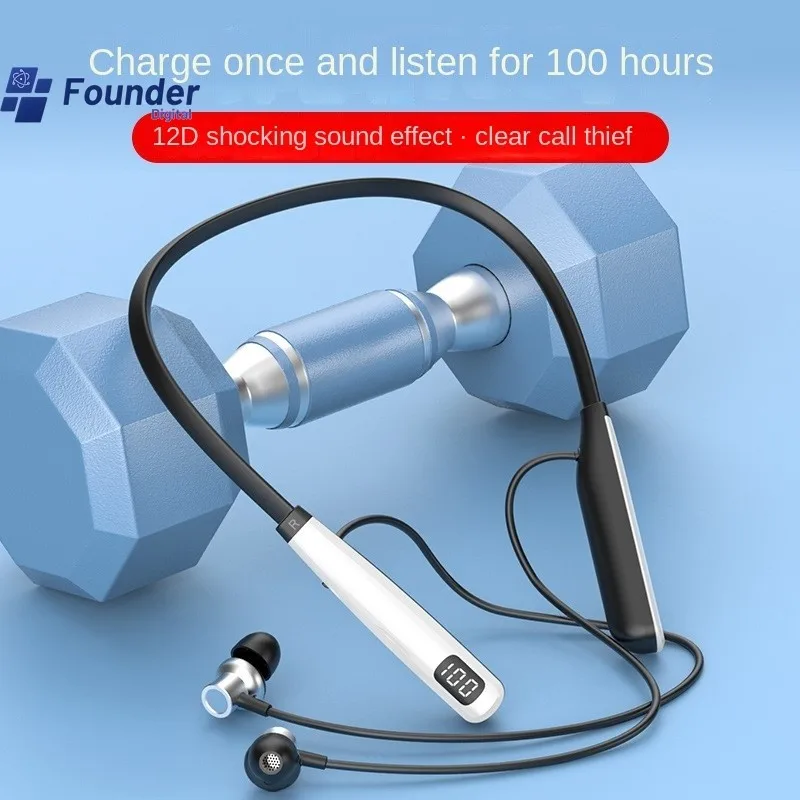 3C Founder Wireless Bluetooth Earphones With Neck Hanging Style Ultra Long Standby Range Noise Reduction New Model 2024 Hot Sale