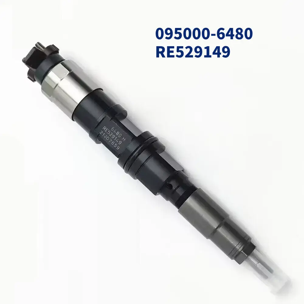 4PCS 095000-6480 RE529149 Diesel Fuel Injector Nozzle For John Deere Excavator Tractor 9.0L